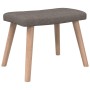 Sillón de relax con reposapiés de tela gris taupé de vidaXL, Sillones - Ref: Foro24-327939, Precio: 118,98 €, Descuento: %
