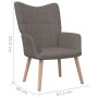 Sillón de relax con reposapiés de tela gris taupé de vidaXL, Sillones - Ref: Foro24-327939, Precio: 118,98 €, Descuento: %