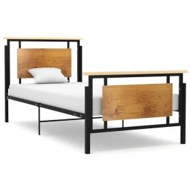 Estructura de cama de metal 90x200 cm de vidaXL, Camas y somieres - Ref: Foro24-324869, Precio: 89,10 €, Descuento: %