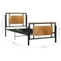 Metal bed frame 100x200 cm by vidaXL, Beds and slatted bases - Ref: Foro24-324870, Price: 103,70 €, Discount: %