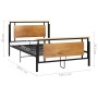 Estructura de cama de metal 120x200 cm de vidaXL, Camas y somieres - Ref: Foro24-324871, Precio: 163,04 €, Descuento: %