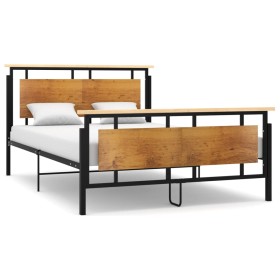 Estructura de cama de metal 140x200 cm de vidaXL, Camas y somieres - Ref: Foro24-324872, Precio: 136,45 €, Descuento: %
