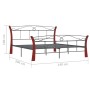 Estructura de cama de metal negra 140x200 cm de vidaXL, Camas y somieres - Ref: Foro24-324879, Precio: 145,47 €, Descuento: %