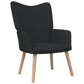 Sillón de relax de tela negro de vidaXL, Sillones - Ref: Foro24-327925, Precio: 117,45 €, Descuento: %