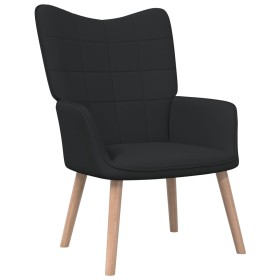 Sillón de relax de tela negro de vidaXL, Sillones - Ref: Foro24-327925, Precio: 119,55 €, Descuento: %