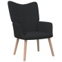 Sillón de relax de tela negro de vidaXL, Sillones - Ref: Foro24-327925, Precio: 119,55 €, Descuento: %