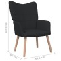 Sillón de relax de tela negro de vidaXL, Sillones - Ref: Foro24-327925, Precio: 119,55 €, Descuento: %