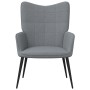 Silla de relajación con reposapiés tela gris claro de vidaXL, Sillones - Ref: Foro24-327952, Precio: 114,05 €, Descuento: %