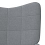 Silla de relajación con reposapiés tela gris claro de vidaXL, Sillones - Ref: Foro24-327952, Precio: 114,05 €, Descuento: %