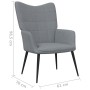 Silla de relajación con reposapiés tela gris claro de vidaXL, Sillones - Ref: Foro24-327952, Precio: 114,05 €, Descuento: %