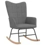 Silla mecedora con reposapiés tela gris oscuro de vidaXL, Mecedoras - Ref: Foro24-328019, Precio: 130,08 €, Descuento: %