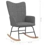 Silla mecedora con reposapiés tela gris oscuro de vidaXL, Mecedoras - Ref: Foro24-328019, Precio: 130,08 €, Descuento: %
