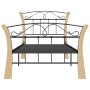 Estructura de cama de metal negra 90x200 cm de vidaXL, Camas y somieres - Ref: Foro24-324883, Precio: 90,48 €, Descuento: %