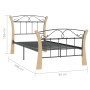Estructura de cama de metal negra 90x200 cm de vidaXL, Camas y somieres - Ref: Foro24-324883, Precio: 90,48 €, Descuento: %