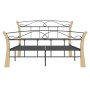 Estructura de cama de metal negra 120x200 cm de vidaXL, Camas y somieres - Ref: Foro24-324885, Precio: 97,04 €, Descuento: %