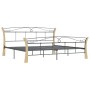 Estructura de cama de metal negra 200x200 cm de vidaXL, Camas y somieres - Ref: Foro24-324889, Precio: 151,56 €, Descuento: %