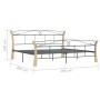 Estructura de cama de metal negra 200x200 cm de vidaXL, Camas y somieres - Ref: Foro24-324889, Precio: 151,56 €, Descuento: %