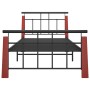 Estructura de cama metal y madera maciza de roble 90x200 cm de vidaXL, Camas y somieres - Ref: Foro24-324890, Precio: 82,68 €...