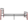 Estructura de cama metal y madera maciza de roble 90x200 cm de vidaXL, Camas y somieres - Ref: Foro24-324890, Precio: 82,68 €...