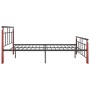 Estructura de cama metal y madera maciza de roble 130x200 cm de vidaXL, Camas y somieres - Ref: Foro24-324892, Precio: 111,32...