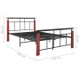 Estructura de cama metal y madera maciza de roble 130x200 cm de vidaXL, Camas y somieres - Ref: Foro24-324892, Precio: 111,32...