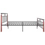 Estructura de cama metal y madera maciza de roble 140x200 cm de vidaXL, Camas y somieres - Ref: Foro24-324893, Precio: 99,56 ...