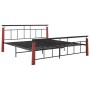 Estructura de cama madera maciza de roble metal 180x200 cm de vidaXL, Camas y somieres - Ref: Foro24-324895, Precio: 174,59 €...