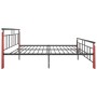 Estructura de cama madera maciza de roble metal 180x200 cm de vidaXL, Camas y somieres - Ref: Foro24-324895, Precio: 174,59 €...