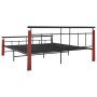 Estructura de cama madera maciza de roble metal 180x200 cm de vidaXL, Camas y somieres - Ref: Foro24-324895, Precio: 174,59 €...