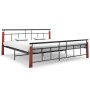 Estructura de cama metal y madera maciza de roble 200x200 cm de vidaXL, Camas y somieres - Ref: Foro24-324896, Precio: 149,31...