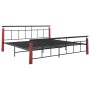 Estructura de cama metal y madera maciza de roble 200x200 cm de vidaXL, Camas y somieres - Ref: Foro24-324896, Precio: 149,31...