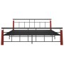 Estructura de cama metal y madera maciza de roble 200x200 cm de vidaXL, Camas y somieres - Ref: Foro24-324896, Precio: 149,31...