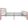 Estructura de cama metal y madera maciza de roble 200x200 cm de vidaXL, Camas y somieres - Ref: Foro24-324896, Precio: 149,31...