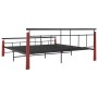 Estructura de cama metal y madera maciza de roble 200x200 cm de vidaXL, Camas y somieres - Ref: Foro24-324896, Precio: 149,31...