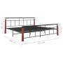 Estructura de cama metal y madera maciza de roble 200x200 cm de vidaXL, Camas y somieres - Ref: Foro24-324896, Precio: 149,31...