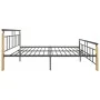 Metal bed frame and solid oak wood 180x200 cm by vidaXL, Beds and slatted bases - Ref: Foro24-324902, Price: 141,21 €, Discou...