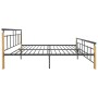 Estructura de cama metal y madera maciza de roble 200x200 cm de vidaXL, Camas y somieres - Ref: Foro24-324903, Precio: 150,46...
