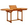 Mesa de comedor jardín madera maciza acacia (120-170)x80x75 cm en Mesas de jardín | Comprar online en Foru.es