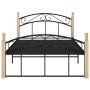 Estructura de cama metal y madera maciza de roble 120x200 cm de vidaXL, Camas y somieres - Ref: Foro24-324927, Precio: 94,62 ...