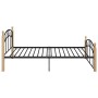 Estructura de cama metal y madera maciza de roble 120x200 cm de vidaXL, Camas y somieres - Ref: Foro24-324927, Precio: 94,62 ...