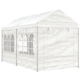 Cenador con techo polietileno blanco 4,46x2,28x2,69 m de vidaXL, Carpas y cenadores - Ref: Foro24-3155478, Precio: 224,46 €, ...