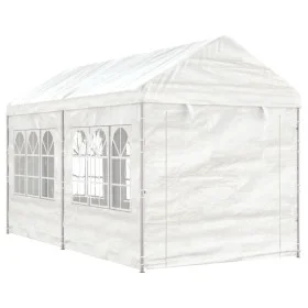 Cenador con techo polietileno blanco 4,46x2,28x2,69 m de vidaXL, Carpas y cenadores - Ref: Foro24-3155478, Precio: 232,44 €, ...