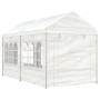 Cenador con techo polietileno blanco 4,46x2,28x2,69 m de vidaXL, Carpas y cenadores - Ref: Foro24-3155478, Precio: 224,46 €, ...