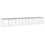 Gallinero con techo acero galvanizado gris claro 603x98x90 cm de vidaXL, Jaulas y habitáculos para animales pequeños - Ref: F...