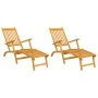 Gartenstühle mit Fußstützen, 2 Stück Massivholz aus Akazie von vidaXL, Liegen - Ref: Foro24-3120438, Preis: 225,14 €, Rabatt: %