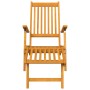 Sillas de jardín con reposapiés 2 uds madera maciza de acacia de vidaXL, Tumbonas - Ref: Foro24-3120438, Precio: 231,56 €, De...