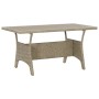 Mesa de jardín de ratán sintético gris 120x70x66 cm en Mesas de jardín | Comprar online en Foru.es