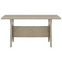 Mesa de jardín de ratán sintético gris 120x70x66 cm en Mesas de jardín | Comprar online en Foru.es