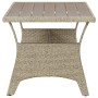 Mesa de jardín de ratán sintético gris 120x70x66 cm en Mesas de jardín | Comprar online en Foru.es