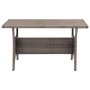 Mesa de jardín ratán sintético gris 120x70x66 cm en Mesas de jardín | Comprar online en Foru.es